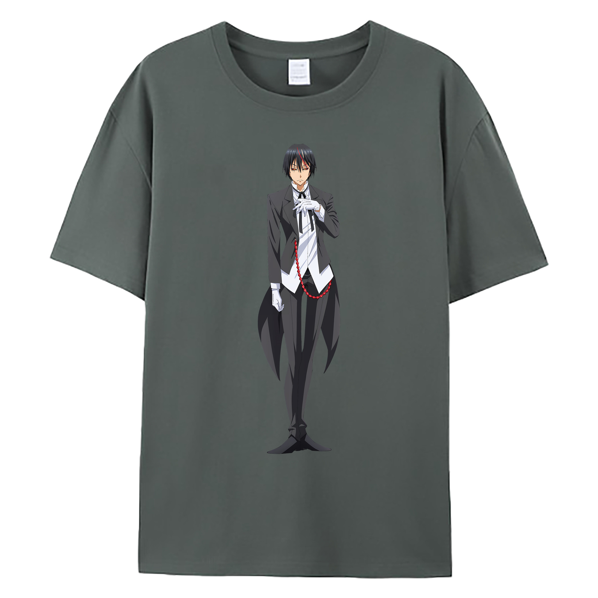 （画像用） 転スラ Regarding Reincarnated to Slime 綿100％ メンズ半袖Tシャツ｜肌触りやわらか＆通気性